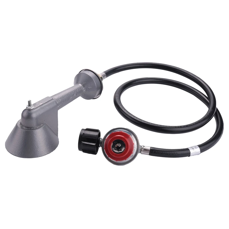 

4FT Propane Regulator Hose And Burner Head With Adjustable High Pressure Propane Regulator With Hose And Brass Fitting