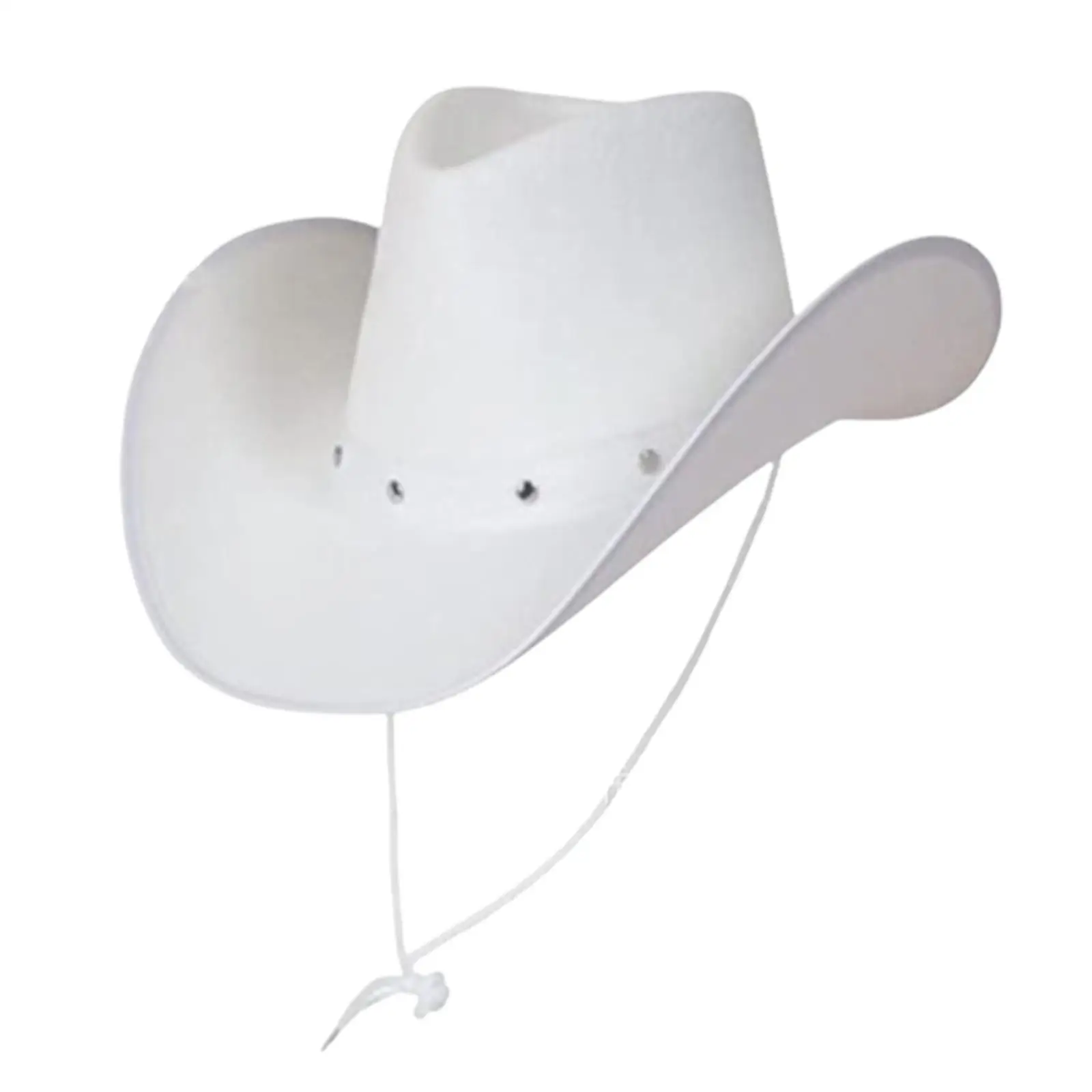 

Retro Rivet Cowboy Hat Women Fashion Casual Sun Protection Hat White Wide Brim Western Cowboy Felt Hat Festival Party Decoration
