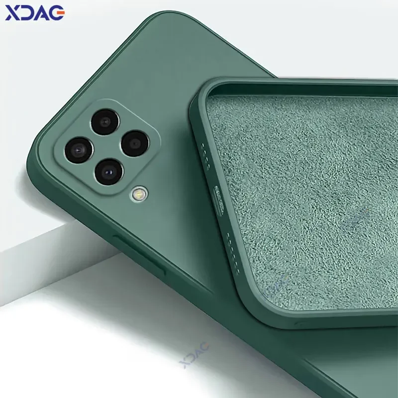 Оригинальный квадратный жидкий силиконовый чехол для телефона Samsung Galaxy M33 M53 5G 360