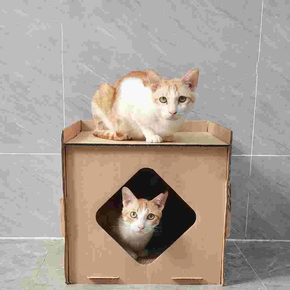 

Corrugated Cat Scratching Post Scratcher Cardboard House Kitten Toys Dropshipping Pad Cats Wall Scratchers Indoor Paper Playset