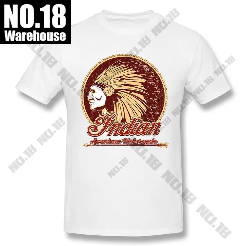 

Classic Locomotive Pattern Top Indianer Motorcycle T Shirt Best Selling Four Seasons Men's T-shirt Comfortable Cloth For Summer