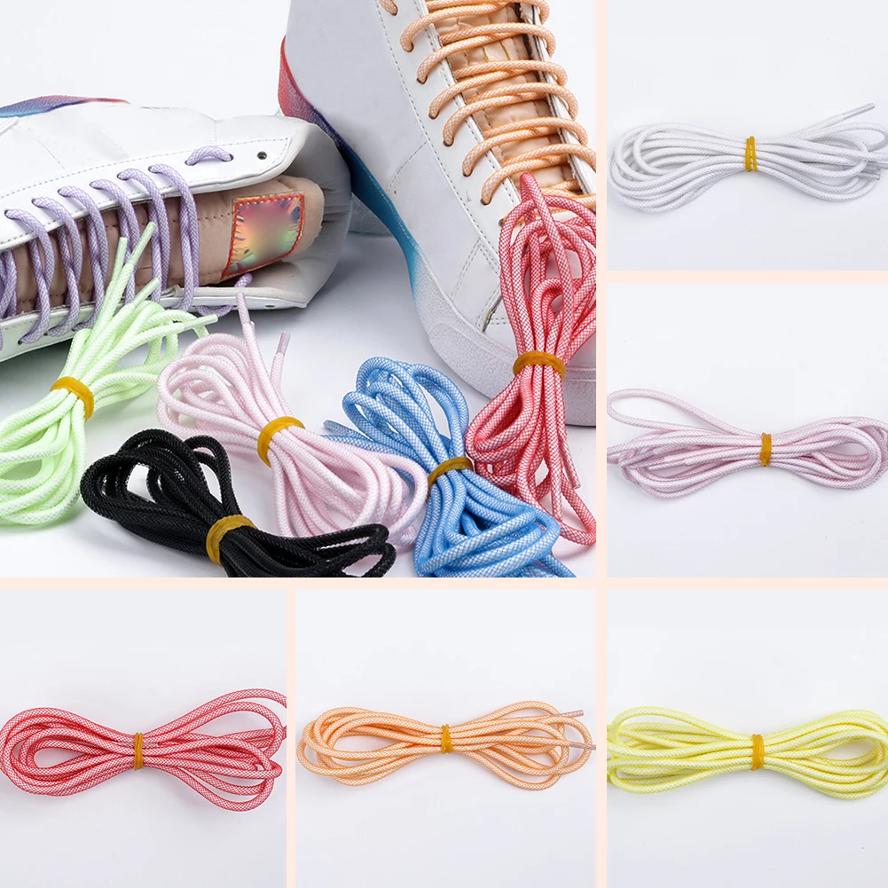 

1Pair Candy Color Shoelaces Unisex Sneaker Shoelace Sport Shoelaces Round Rope Shoe Laces Length 120CM Shoelaces Strings