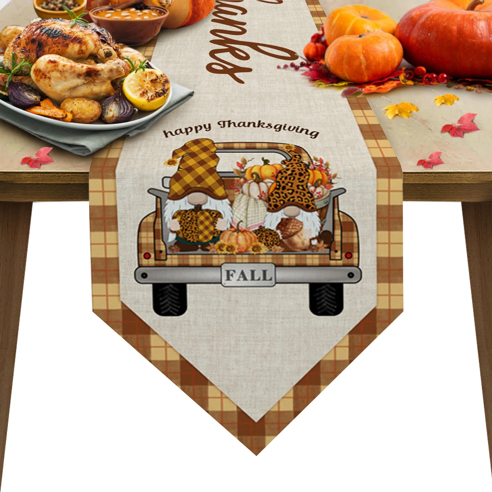 

Thanksgiving Gnome Pumpkin Table Runner Wedding Festival Table Decoration Home Decor Kitchen Table Runners Placemats