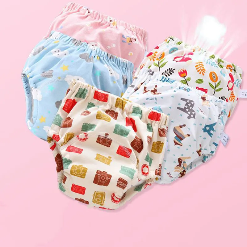 

Baby Cotton Training Pants Infant Waterproof Reusable Cloth Nappies Newborn Diaper Panties Nappy Baby Underwear Shorts