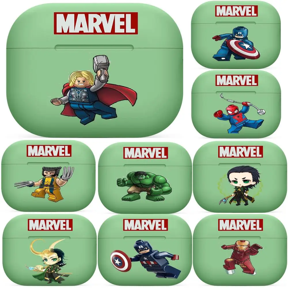 

HD Cute Marvel Heroes For Airpods pro 3 case Protective Bluetooth Wireless Earphone Cover Air Pods airpod case air pod cases gre