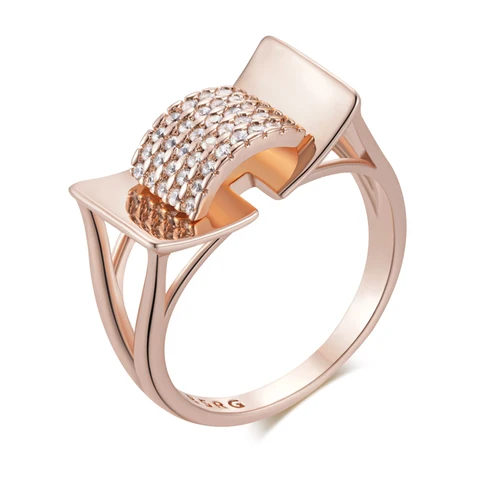 Kinel Обручальные кольца из розового золота с цирконом