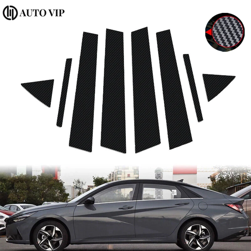 

Car Pillar Posts Decorative Panel for Hyundai Elantra Sedan 2017-2020 Window Trim Cover BC Column Sticker Exterior Accessories