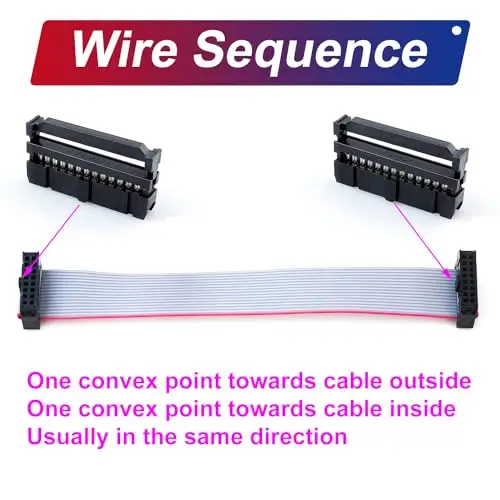Фото Плоский ленточный кабель IDC 2,54 мм, 30-контактный удлинитель IDE «мама-мама», 30 см, 3 шт. для печатной платы «сделай сам» и электроники №4