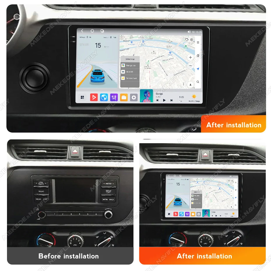 MEKEDE UIS7870 2K QLED 2000*1200P 32 ГБ Android 13 Автомобильный радиоприемник для Kia RIO 2020-2021 Carplay Авто