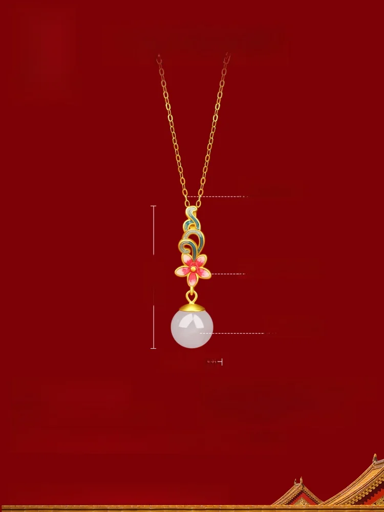 Дворцовый музей Натуральный нефрит Хэтянь Цветы похожие парчовые эмалированные