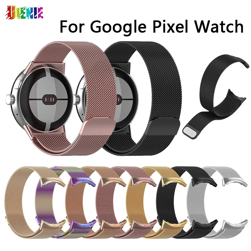 

UIENIE Stainless Steel Strap For Google Pixel Watch Smart Watch Band Replacement Wristband Magnetic Metal Bracelet Accessories