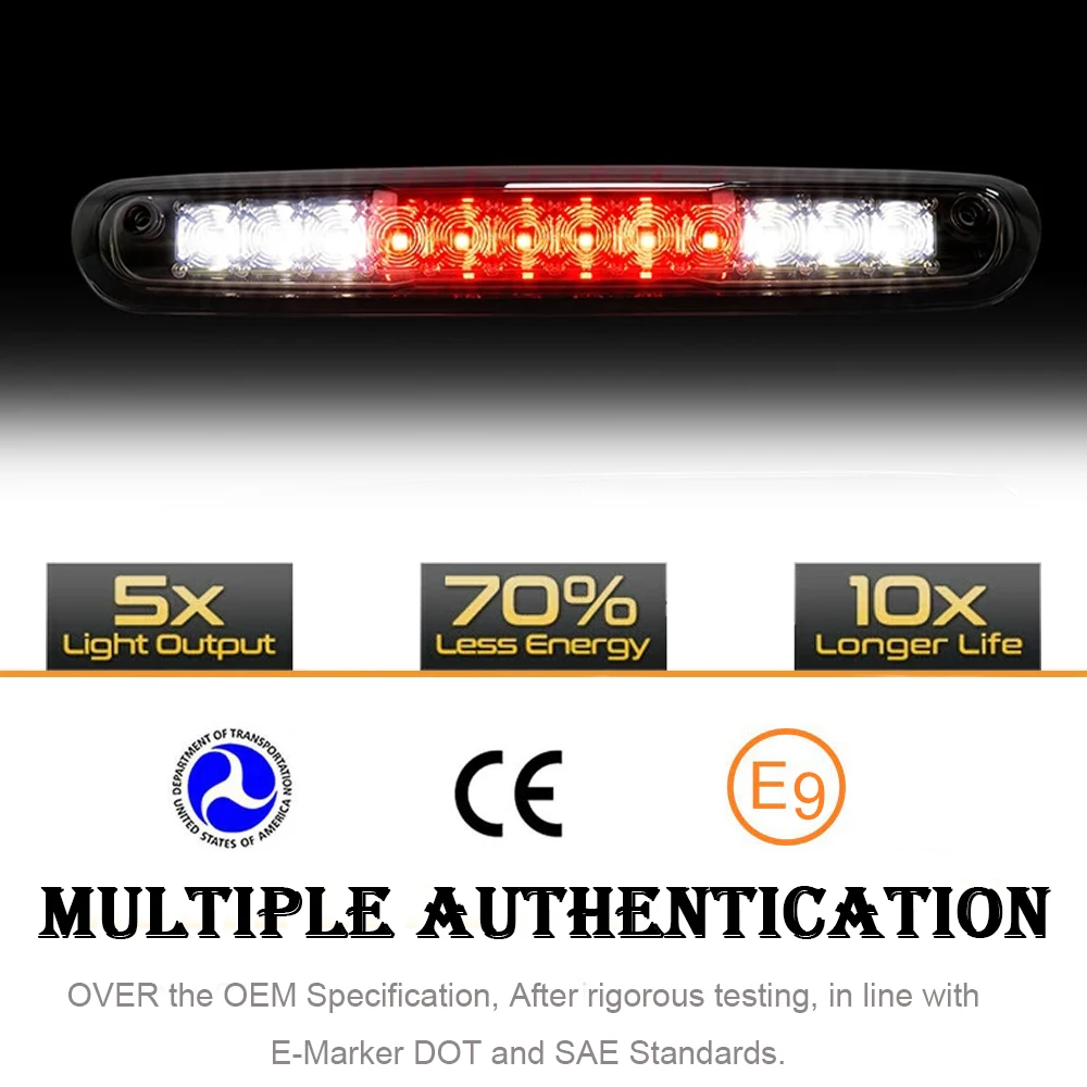 Для Hummer H3T 2009-2010 GMC Sierra 1500 1500HD 2500 3500 2500HD 3500HD третий стоп-сигнал стояночный фонарь с