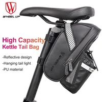wheelup bicycle saddle bag rainproof shell cycling bike tube rear tail seatpost bag large capatity road bike bag mtb accessories