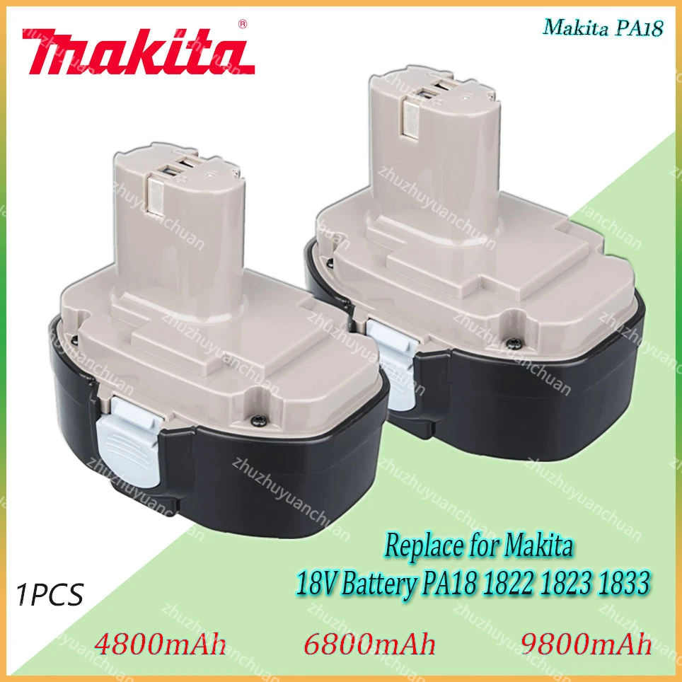 

PA18 Makita 18V 4.8Ah 6.8Ah 9.8Ah Ni-MH Battery,for makita 18V pa18 1822 1823 1833 1834 1835 1835F 192828-1 192829-9