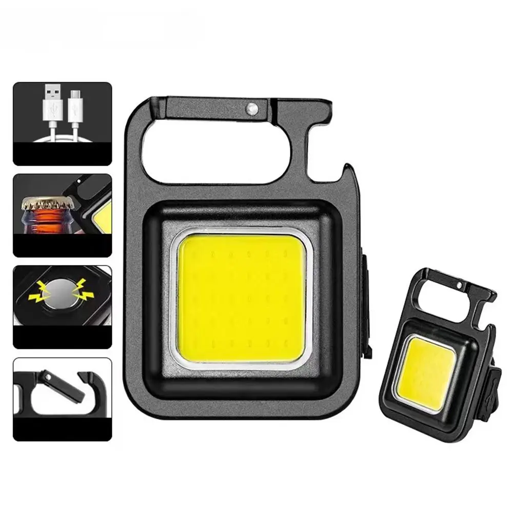 

USB Rechargeable For Outdoor Camping Flashlight Keychains Small Light Work Light Pocket Flashlight LED Flashlight