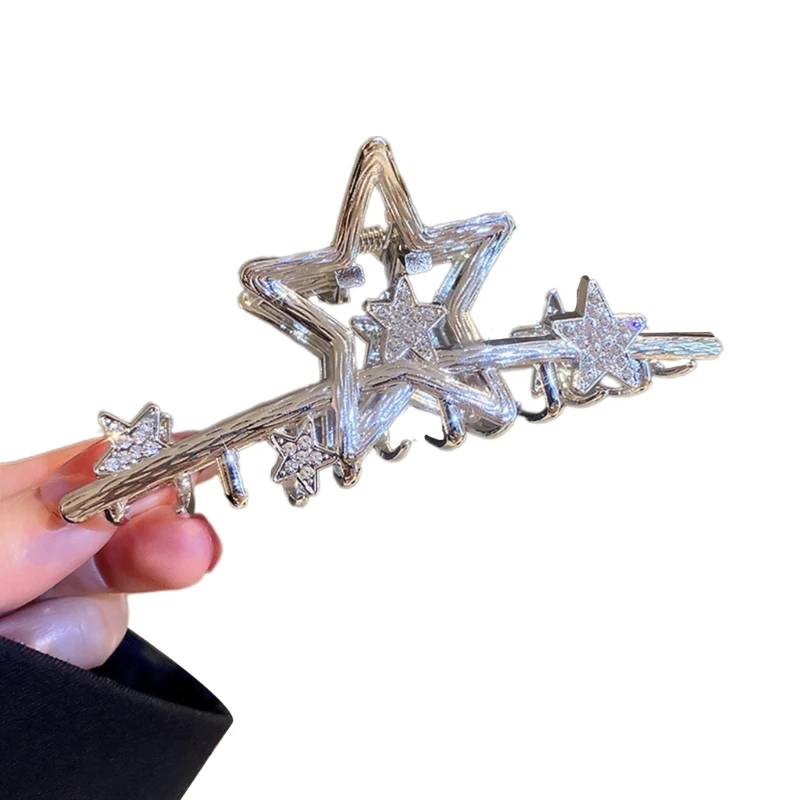 

Зажим для волос в форме звезды 449B Y2K, металлический зимний головной убор, женские аксессуары для волос, готический зажим для волос