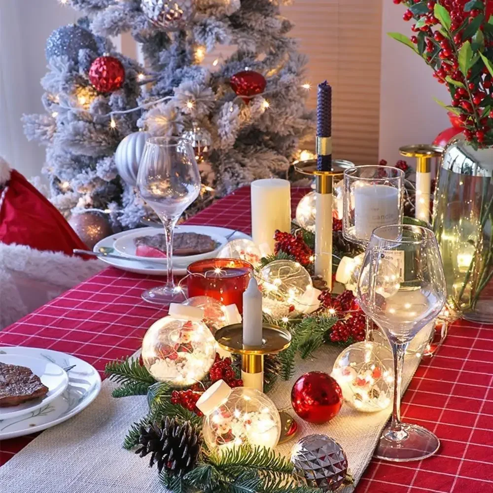 Светодиодный занавес гирлянда Санта-Клаус шаровая лампа желаний рождественские