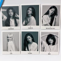 6pcsset kpop ive photocards korea self made hd lomo cards black and white photo card postcards for fans collection gift