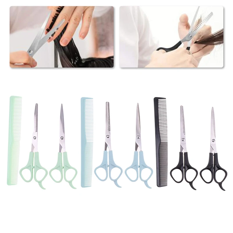 

3Pcs/Set Hairdressing Scissors Kit Tools for Cutting Thinning Hair Combs Salon Hairdressing Shears Barber Accessories