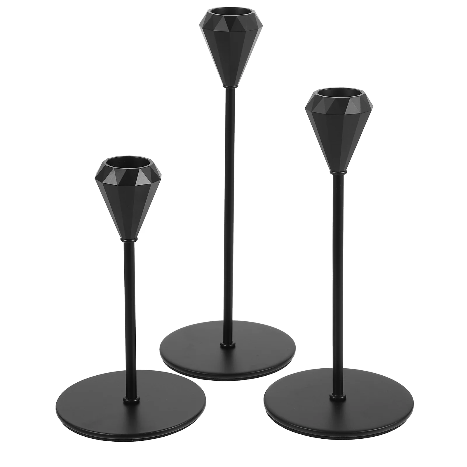 

3 Pcs Wedding Banquet Birthday Decoration Girl Iron Holder Candlelight Dinner