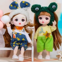 new 16 cm bjd doll 18 children dress up mini diy play house kid cartoon animal toy princess little girl birthday gift