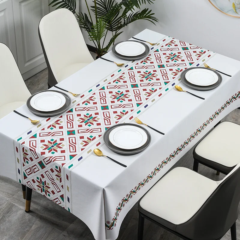 

Home Table Flags Waterproof and Oilproof Tablecloth Wedding Party Suitable for Living Room Outdoor Restaurant Restaurant