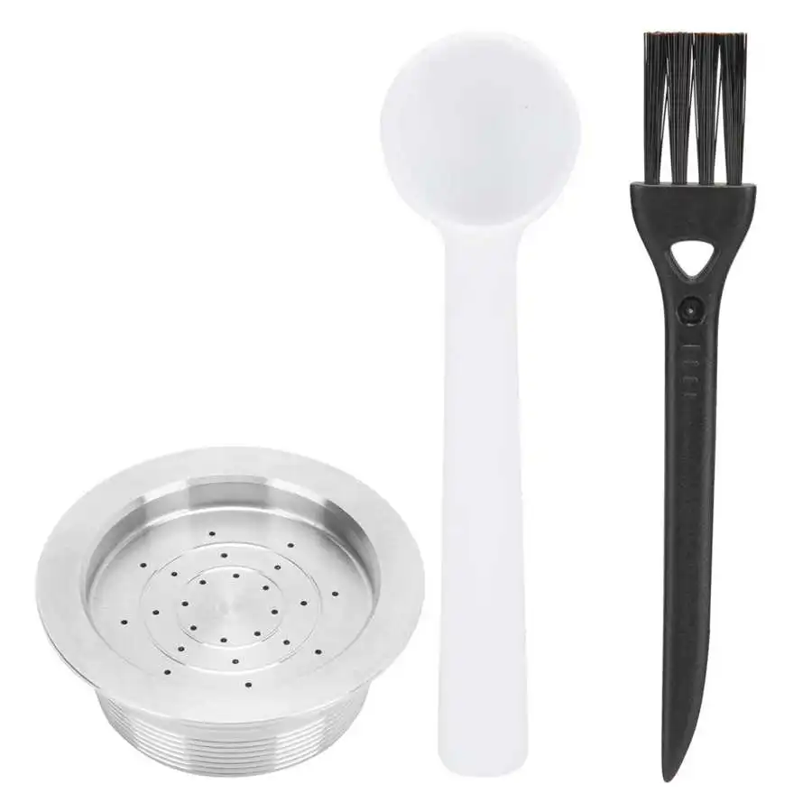 Home Reusable Stainless Steel Coffee Capsule Filter Spoon Brush Kit Coffeeware Machine Accessory For LAVAZZA A MODO MIO | Дом и сад