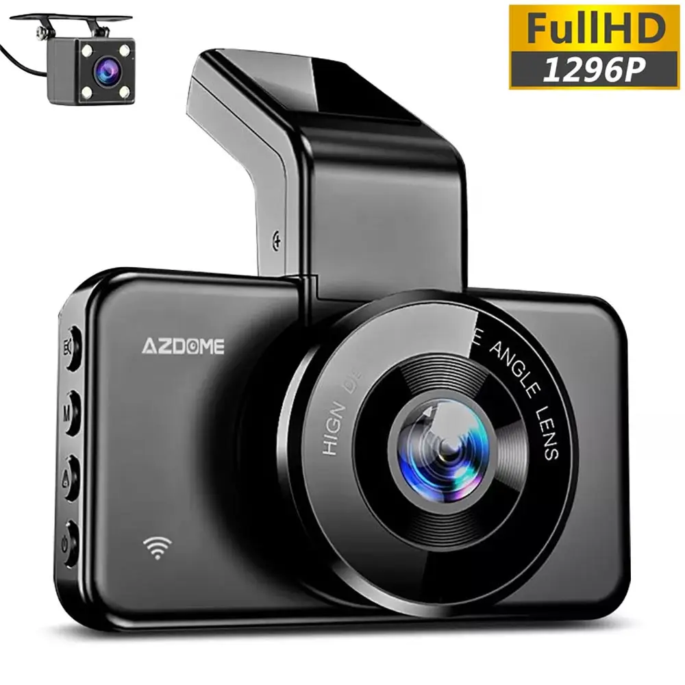 Видеорегистратор AZDOME M17, 3 дюйма, Full HD 1296P, ночное видение