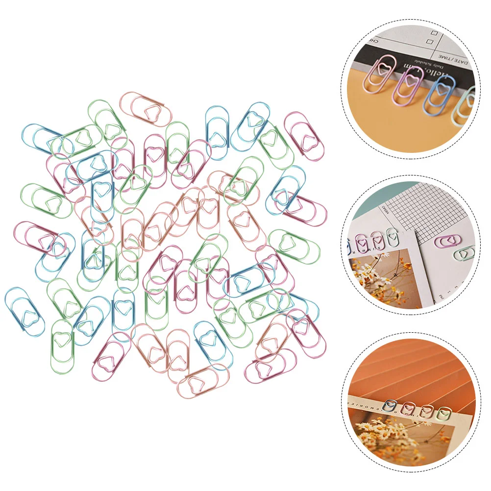 

200Pcs Metal Clips Small Paper Clips Novelty File Clips Exquisite Small Clips Office Stationery