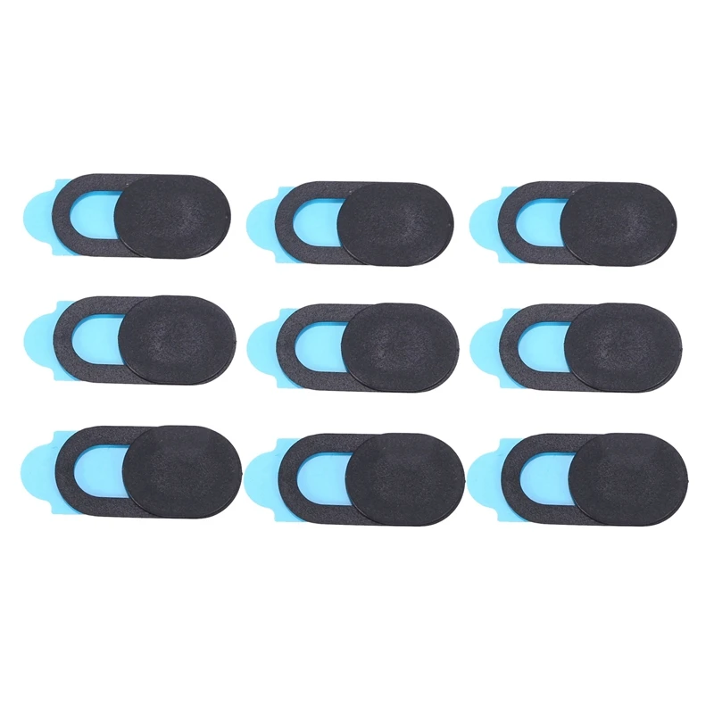 

9Pcs Plastic Camera Shield Stickers Notebook PC Tablet PC Mobile Anti-Hacker Peeping Protection Privacy Cover Black