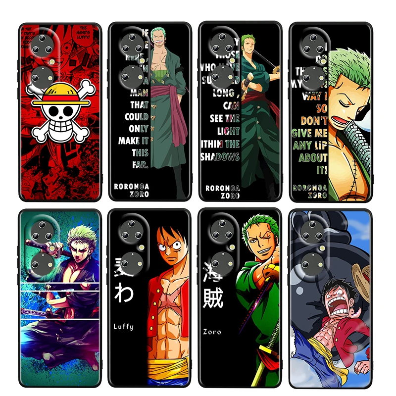 

Anime ONE PIECE Variety For Huawei P50 P20 P30 P40 5G P10 Pro Lite E Plus P9 Lite Mini 4G TPU Soft Black Phone Case Fundas Cover