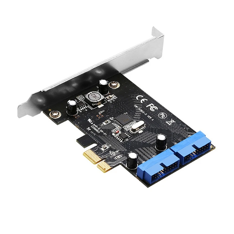 PCI Express USB 3.0 19-контактная Расширительная карта PCIE 1X на 2 порта 3 19-контактный