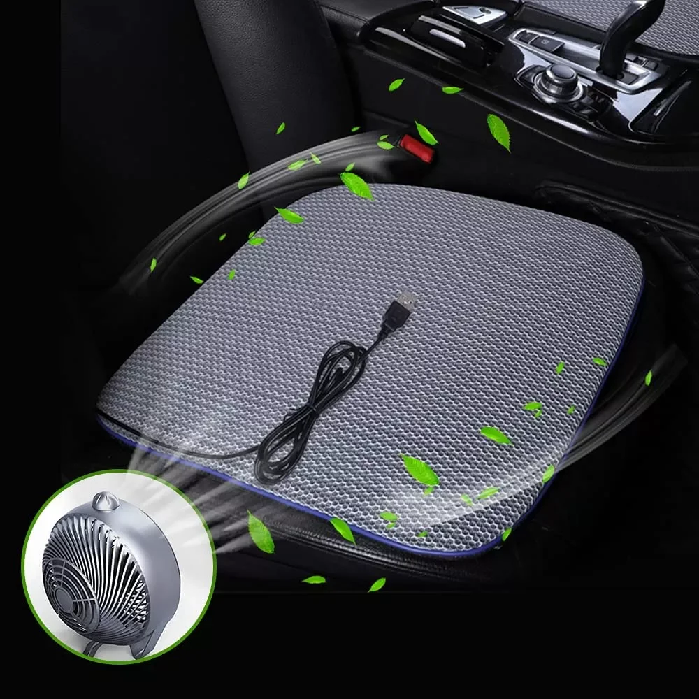 

Car Seat Cushion Cooling Pad Ventilation Seat Cushion with Four Low Noise Fans, Suitable for All Car Seats,Home,Office Chairs