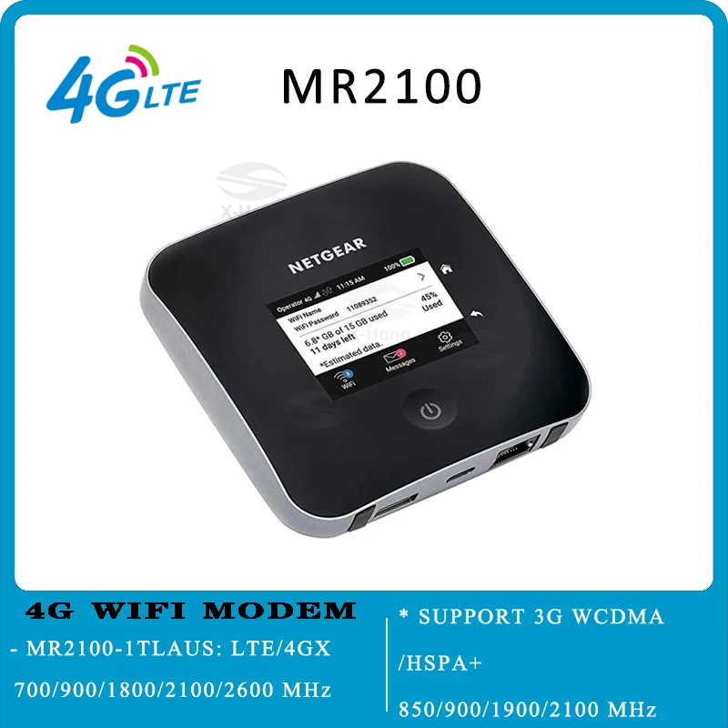 Unlocked Netgear Nighthawk M2 MR2100 PK M1Cat20 4GX Gigabit 4G 2Gbps 5CA Mobile WiFi Hotspot 4G B1 B3 B7 B8 B20 B28 B38 B40 B41