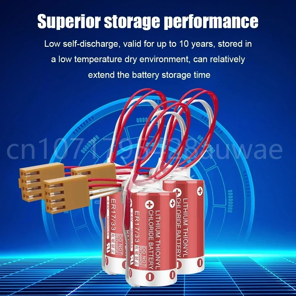 20 шт. 3 6 В 1600 мАч C500-BAT08 3G2A9-BAT08 ER17/33 для Omron CNC PLC серводвигателя аккумуляторы с вилкой