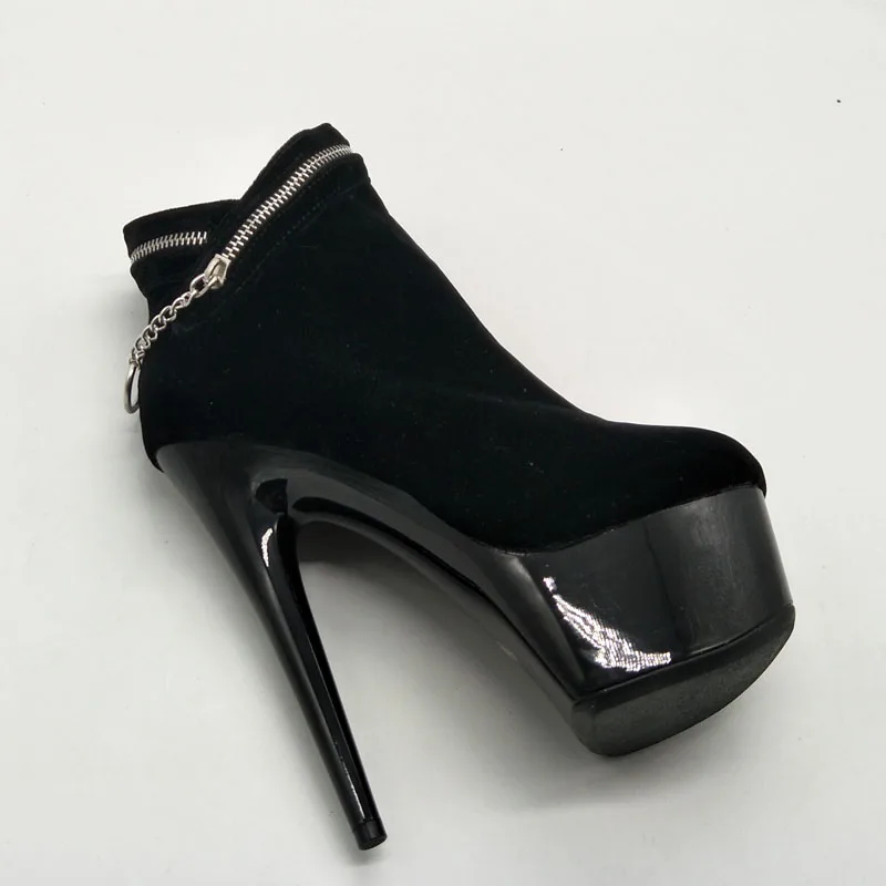 Женские замшевые ботильоны на платформе 15 см/6 дюймов шпильке с внутренней