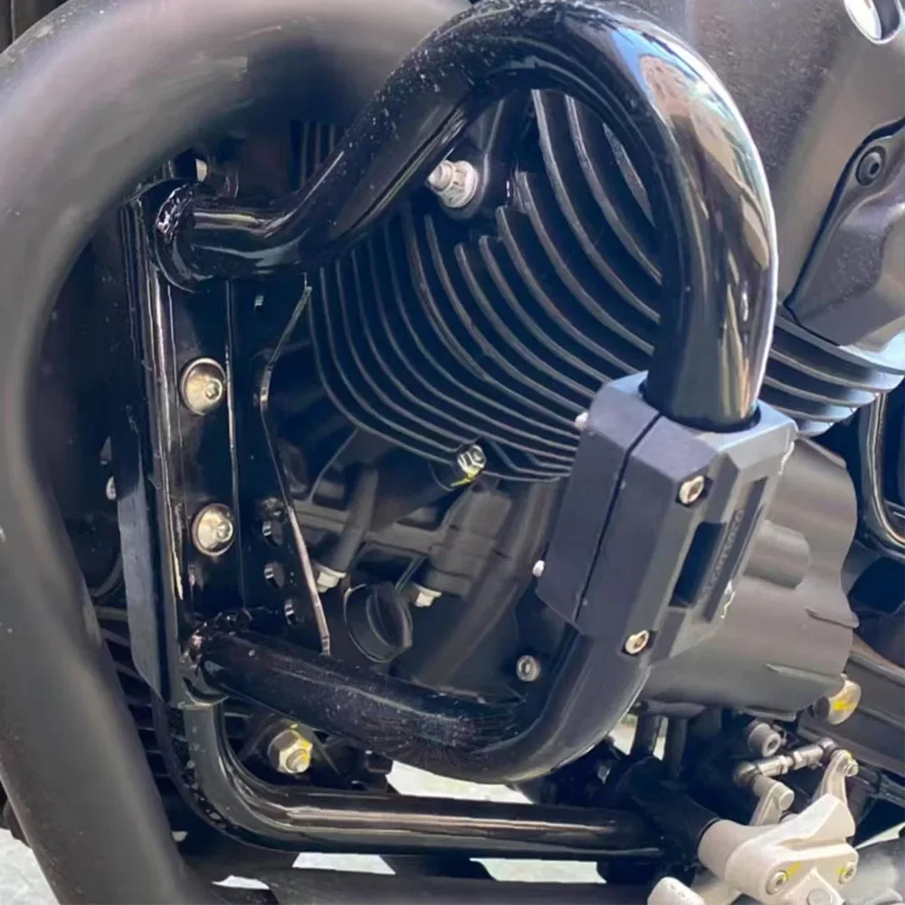 Фото 【Премиум-качество】Черная защитная дуга для двигателя Moto Guzzi V7 II V7III, защита от падений, серия Guzzi V9 №3