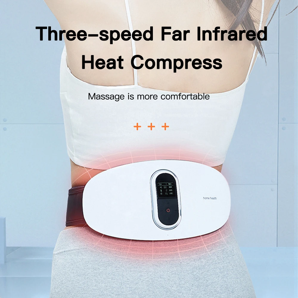 

Electric EMS Pulse Waist Massager Infrared Heating Therapy Belt TENS Lumbar Massager Abdominal Back Waist Massager Pain Relief