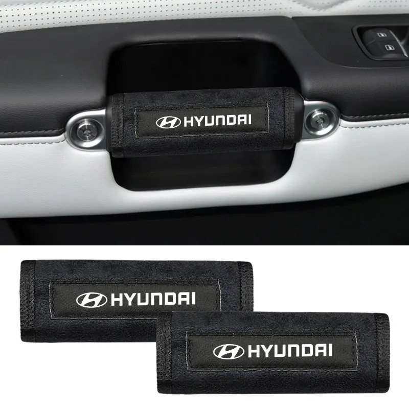 

2pcs Car Interior Protective Door Handle Warm Cover for Hyundai Santa Fe Sonata Solaris Azera Creta I30 Ix25 Tucson IX35