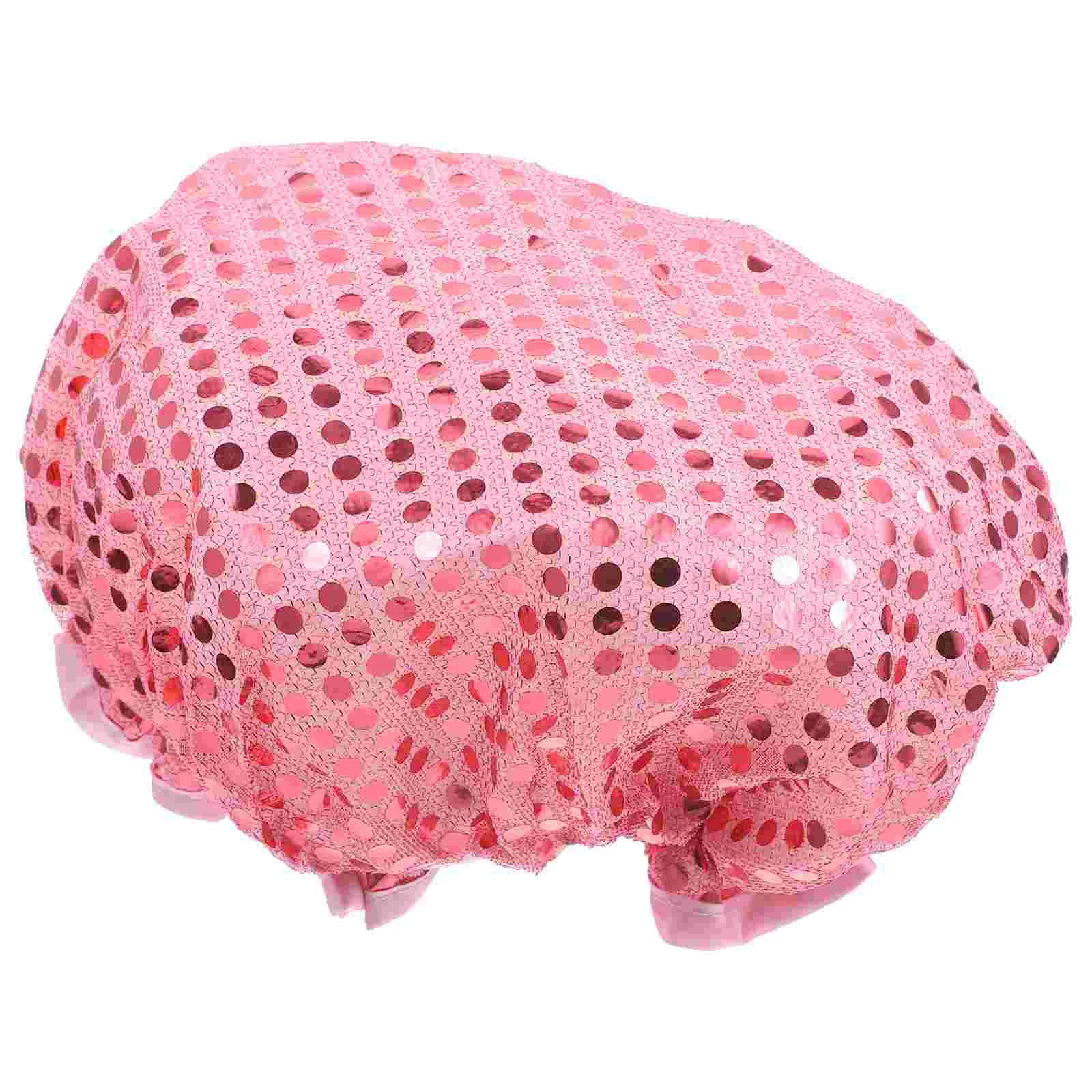 

Double Shower Cap Sequin Hair Cap Exquisite Sequin Bath Cap Printing Shower Cap