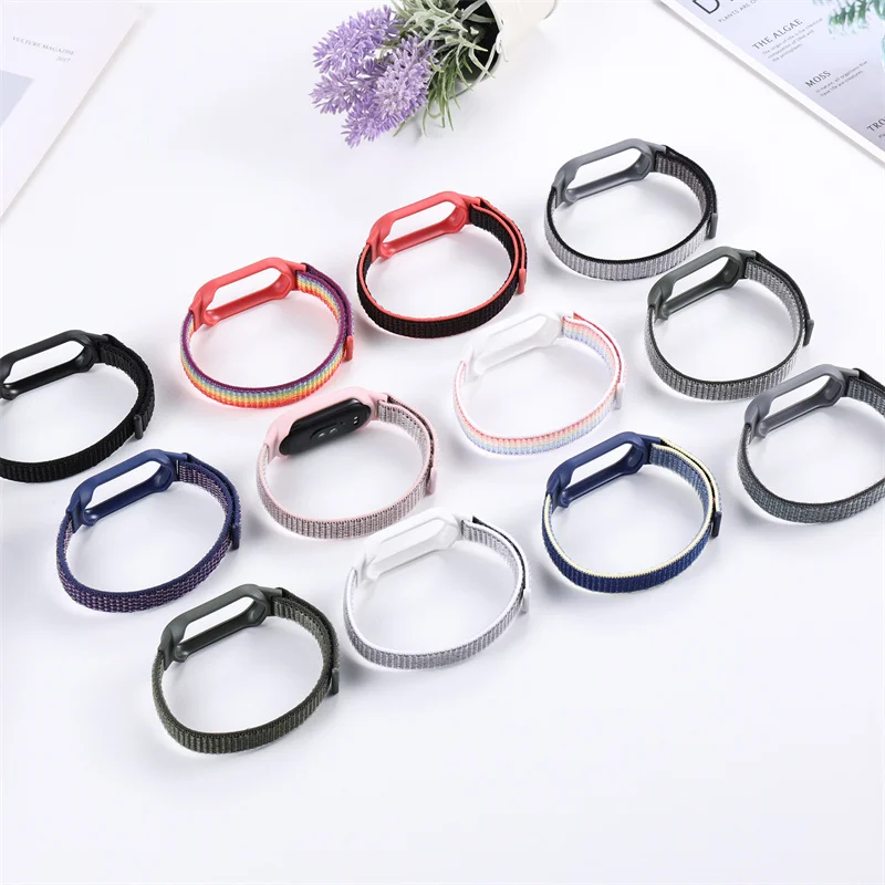 Ремешок нейлоновый для смарт-часов Xioami mi Band 9 цвет в ассортименте
