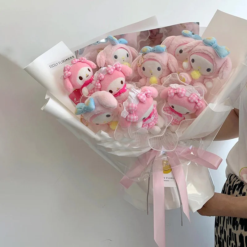 Новинка 2023 г. плюшевый букет Sanrio Kuromi аниме-фигурка на День святого Валентина