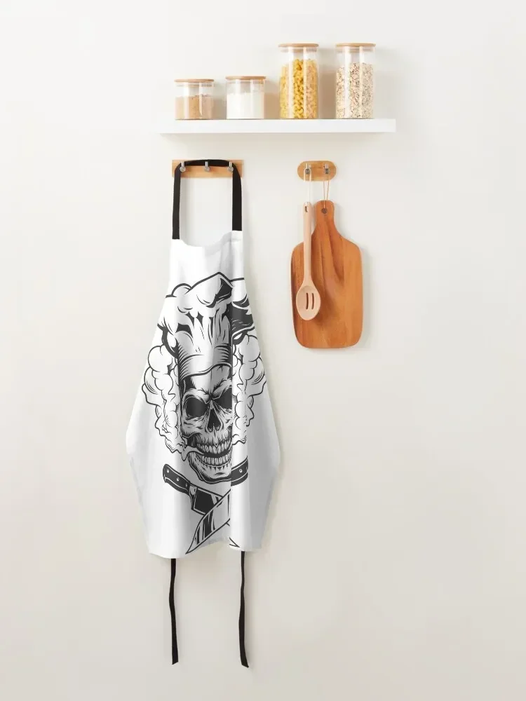 Фартук шеф-повара с черепом женские платья забавный кухонный фартук для мужчин