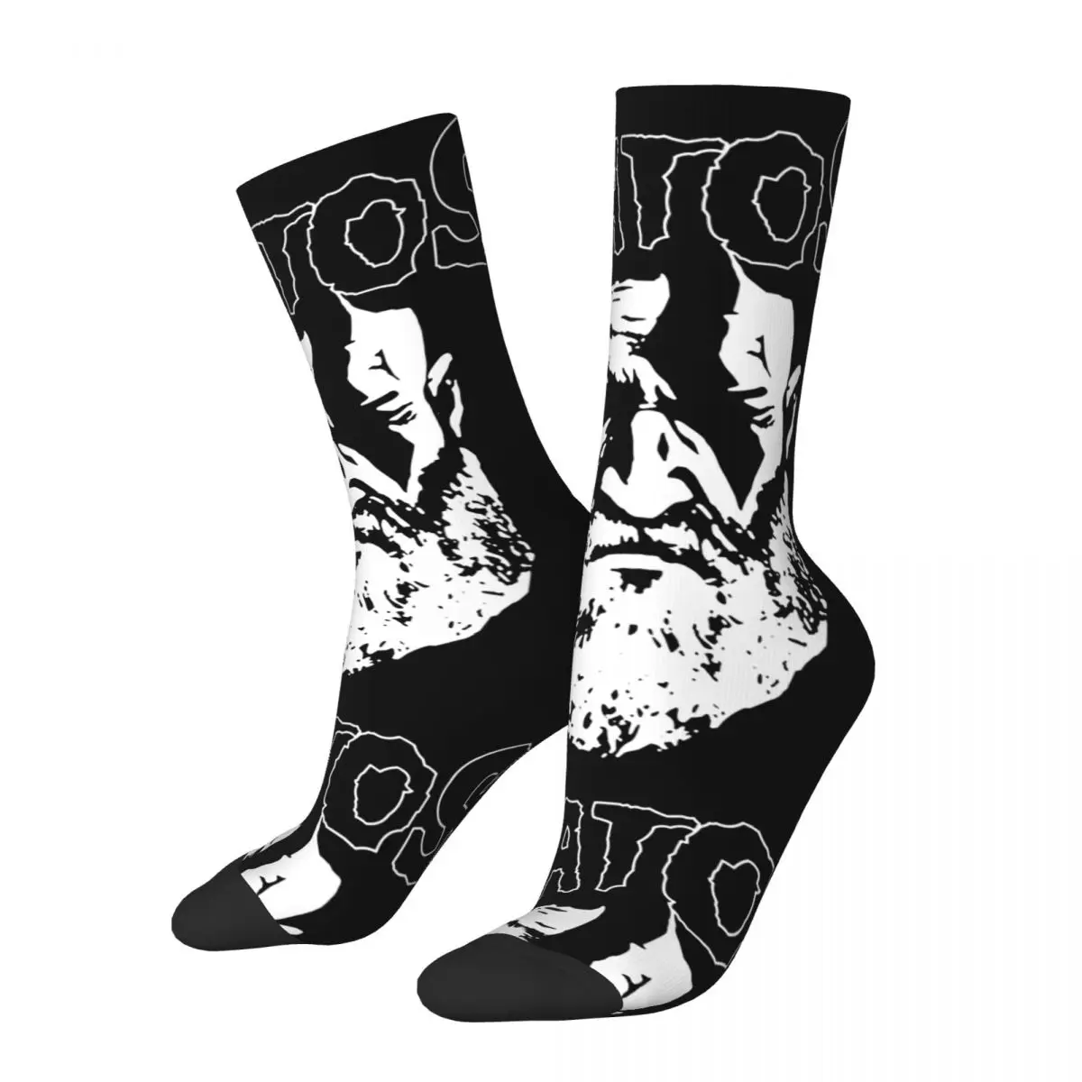 

Забавные сумасшедшие компрессионные Классические мужские носки Kratos в стиле хип-хоп винтажные бесшовные носки для мальчиков с принтом «Бог войны»