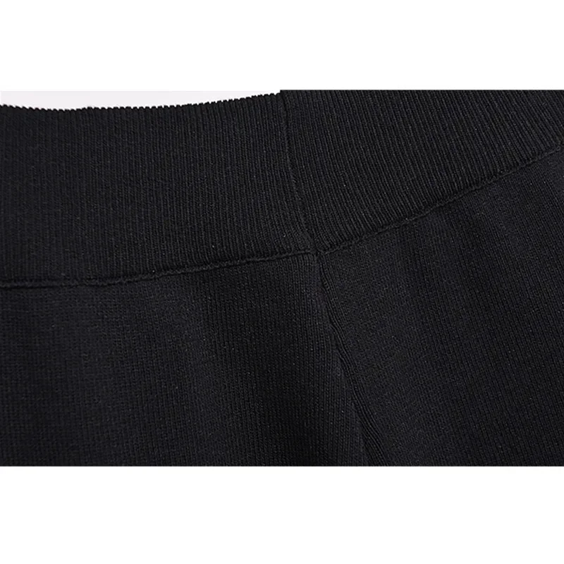 Новый осенний спортивный костюм женский вязаный свитер с цветочным принтом и