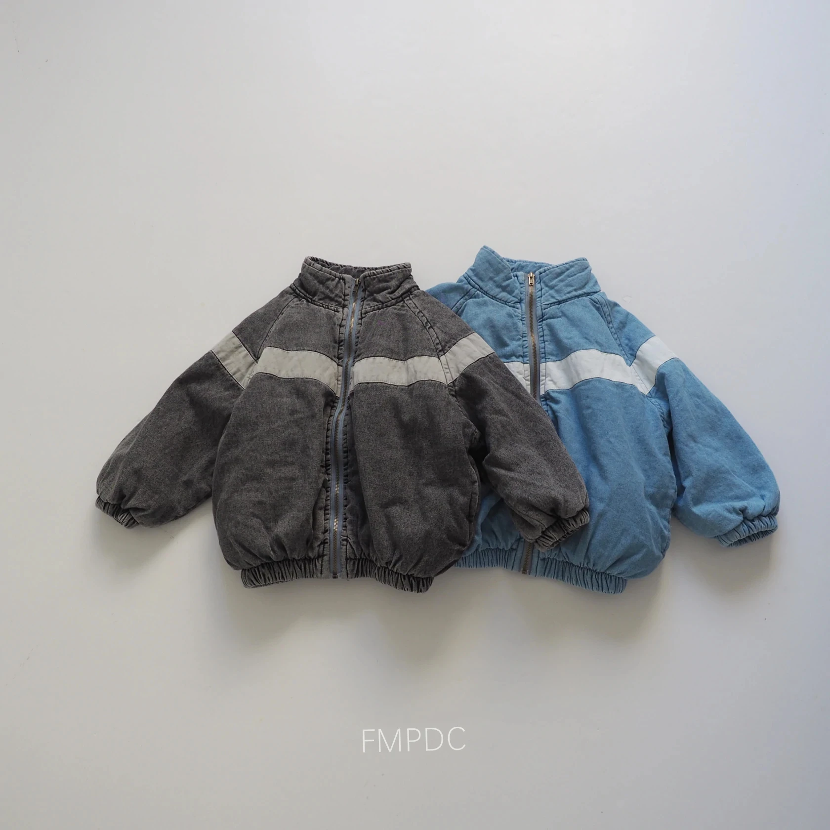 Детская теплая джинсовая куртка синяя для маленьких девочек джинсовое пальто