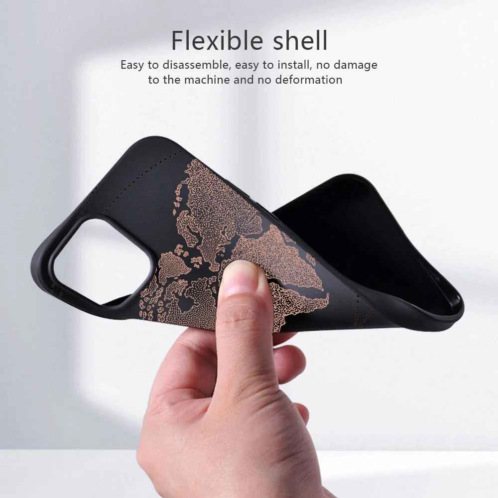 Airplane Map Travel Phone Case For iPhone 11 12 13 14Pro Max Mini Cover iPhone X XR XS MAX 7 8 6 6S Plus SE2020 Soft TPU Funda