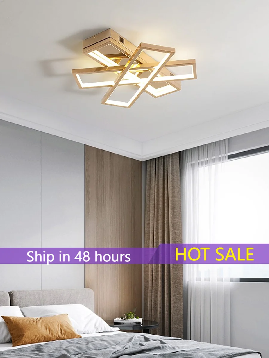 

LED Ceiling Light Stainless Steel Dining Living Room Modern Creative Panel Lamp Rectangular Luxury Study Bedroom Indoor Fixtures