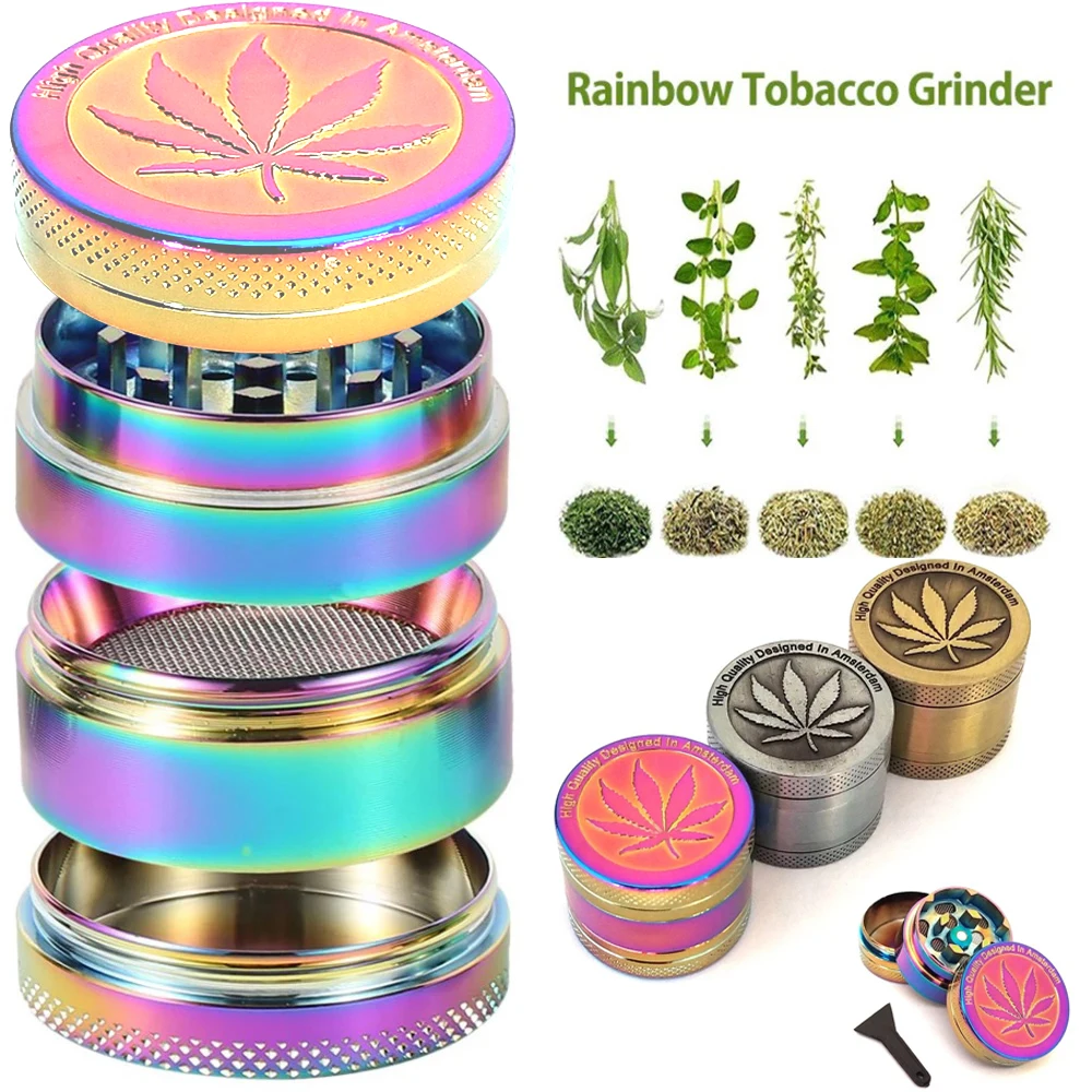 

4-layer Herb Tobacco Weed Grinder Smoking Accessories Manual Hand Grass Spice Herb Grinder Miller Crusher Machine Box Best Gift