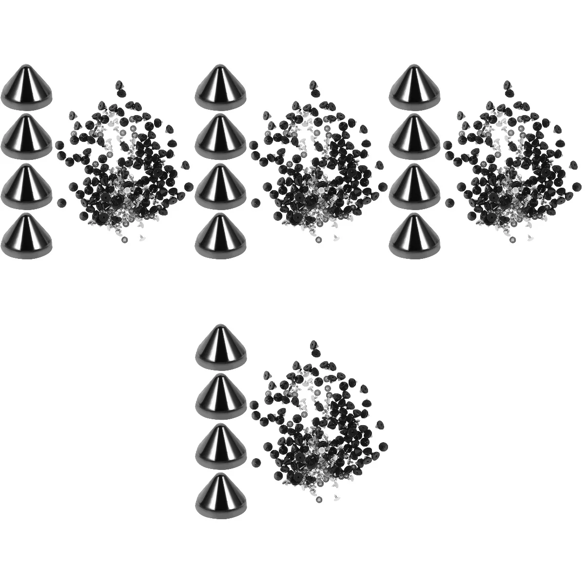 

400 Bag Spikes Accessories Rivet Spike Craft Clothing Stud Decors Shoes Spike